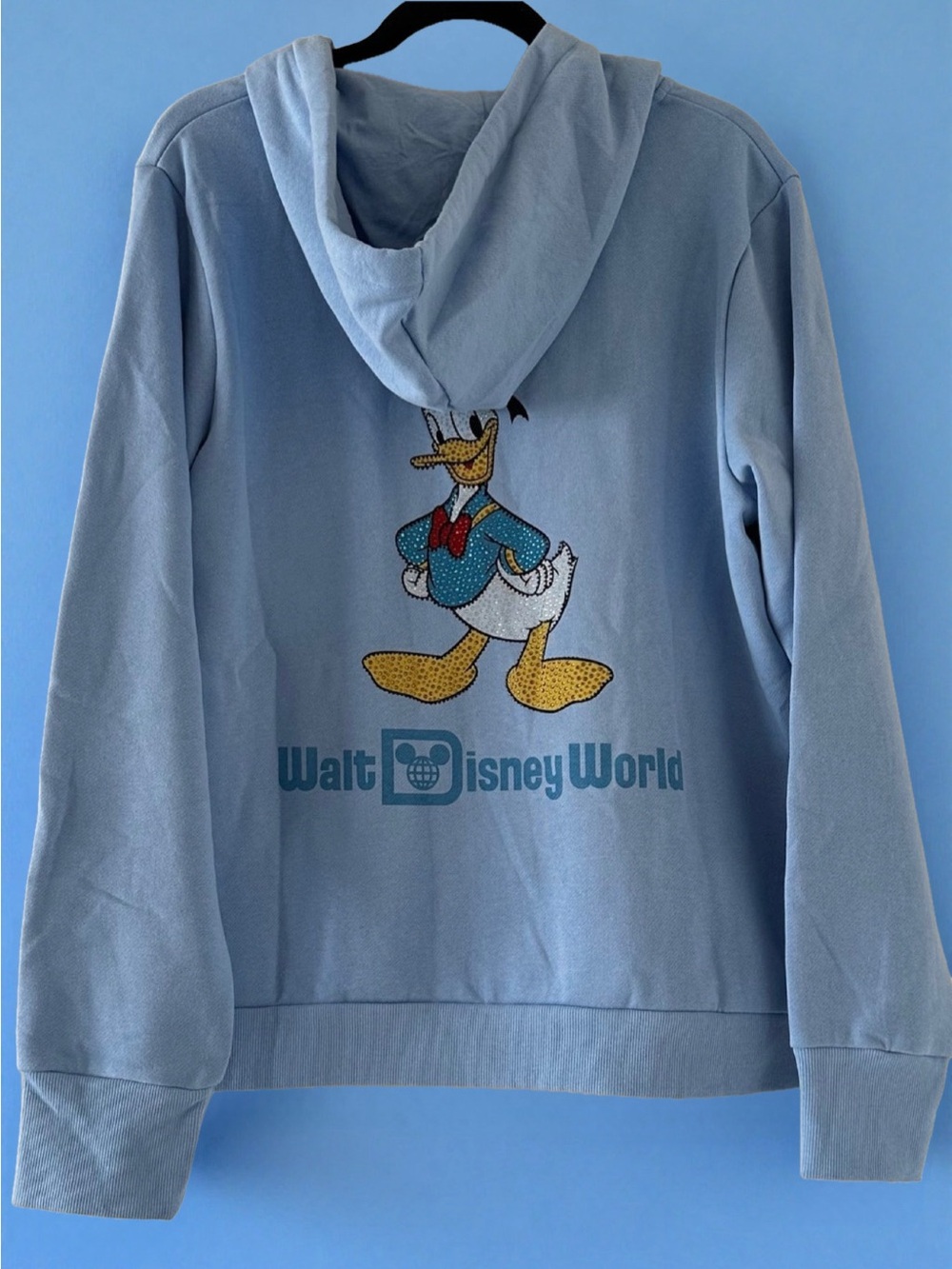 Disney Light Blue Donald Duck Hoodie Sweatshirt